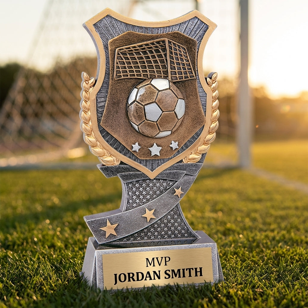 Personalized Soccer Trophy 7" - Custom Engraved SA for Team, Coach & MVP - View 3