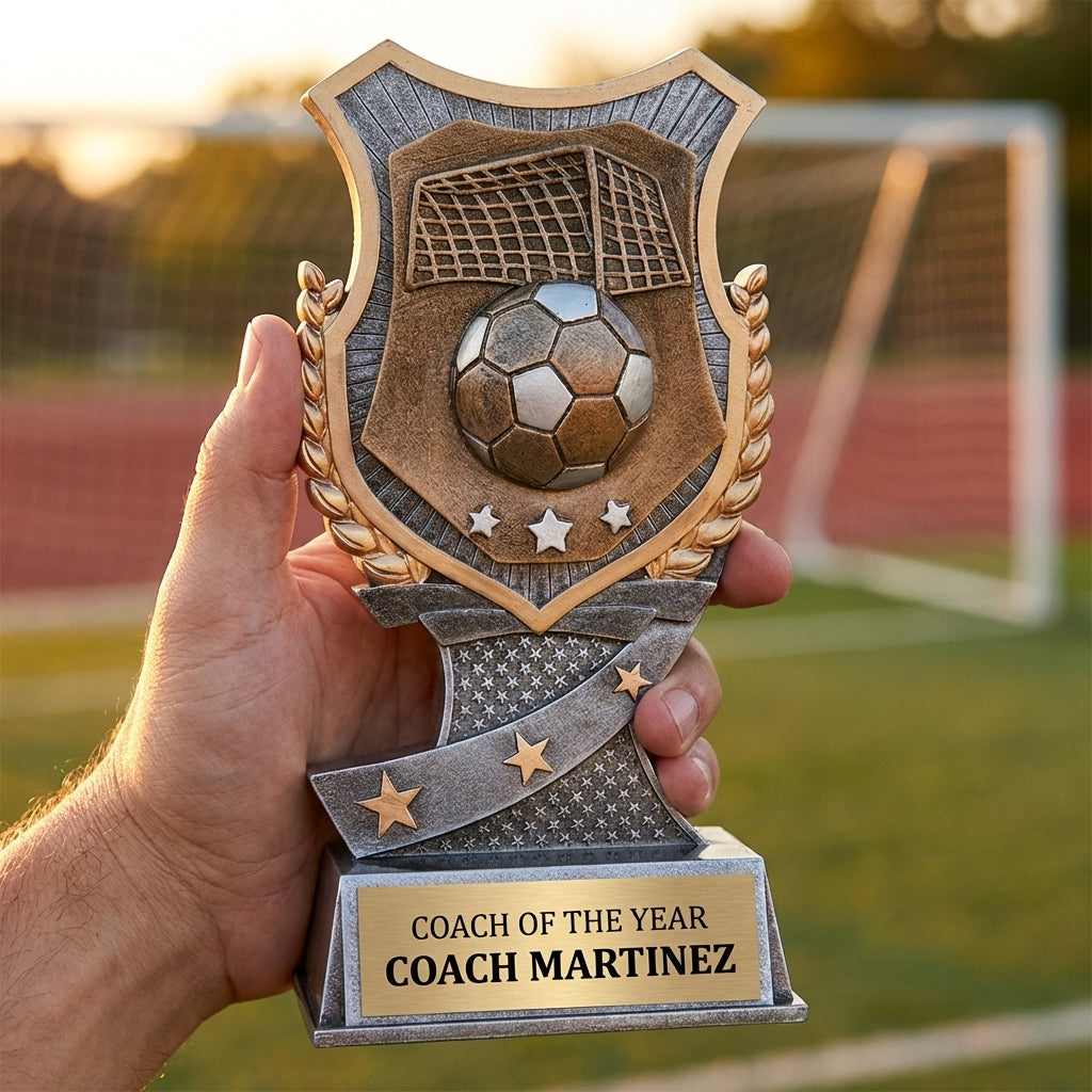 Personalized Soccer Trophy 7" - Custom Engraved SA for Team, Coach & MVP - View 5