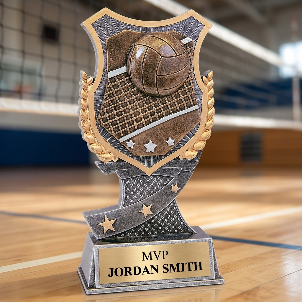 Personalized Volleyball Trophy 7" - Custom Engraved SA for Team, Coach & MVP - View 3