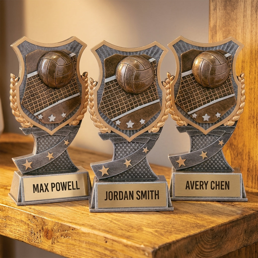 Personalized Volleyball Trophy 7" - Custom Engraved SA for Team, Coach & MVP - View 4