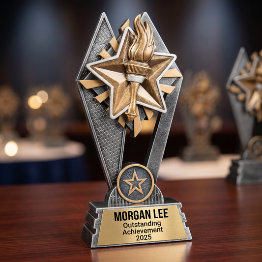 Victory Trophy | Personalized Award | Custom Engraved Name Plate | Sports Achievement Gift | Recognition Trophy - View 2