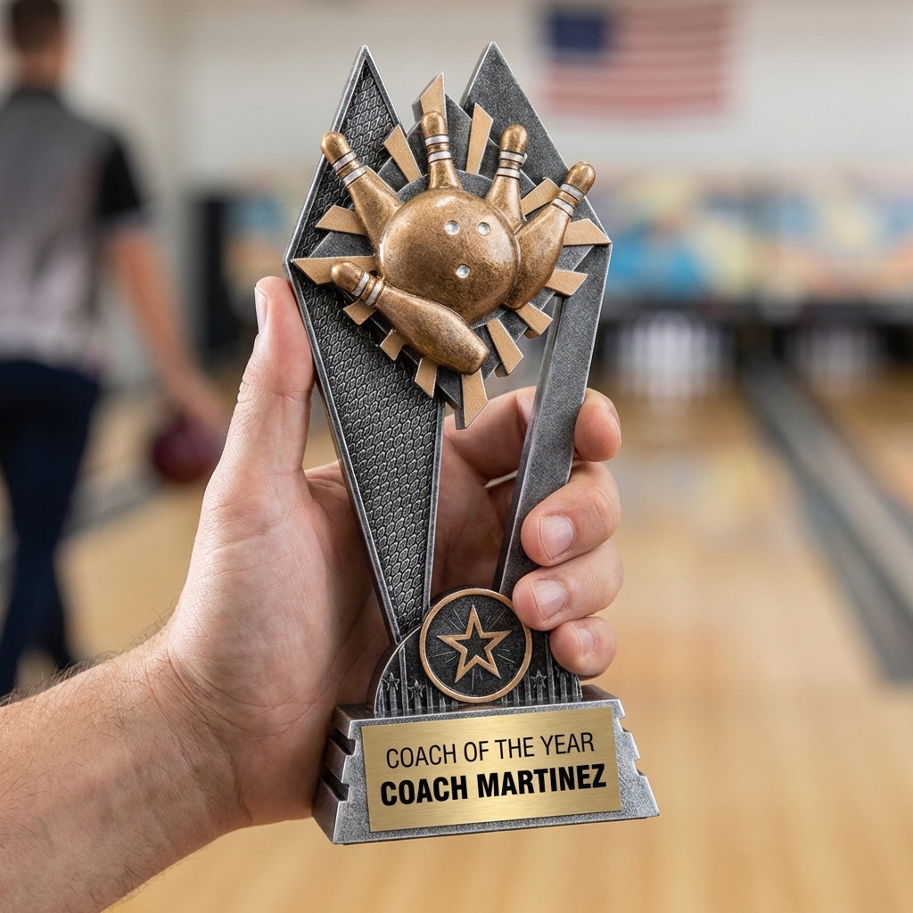 Personalized Sports Trophy 8" - Custom Engraved SR for Team, Coach & MVP - View 5