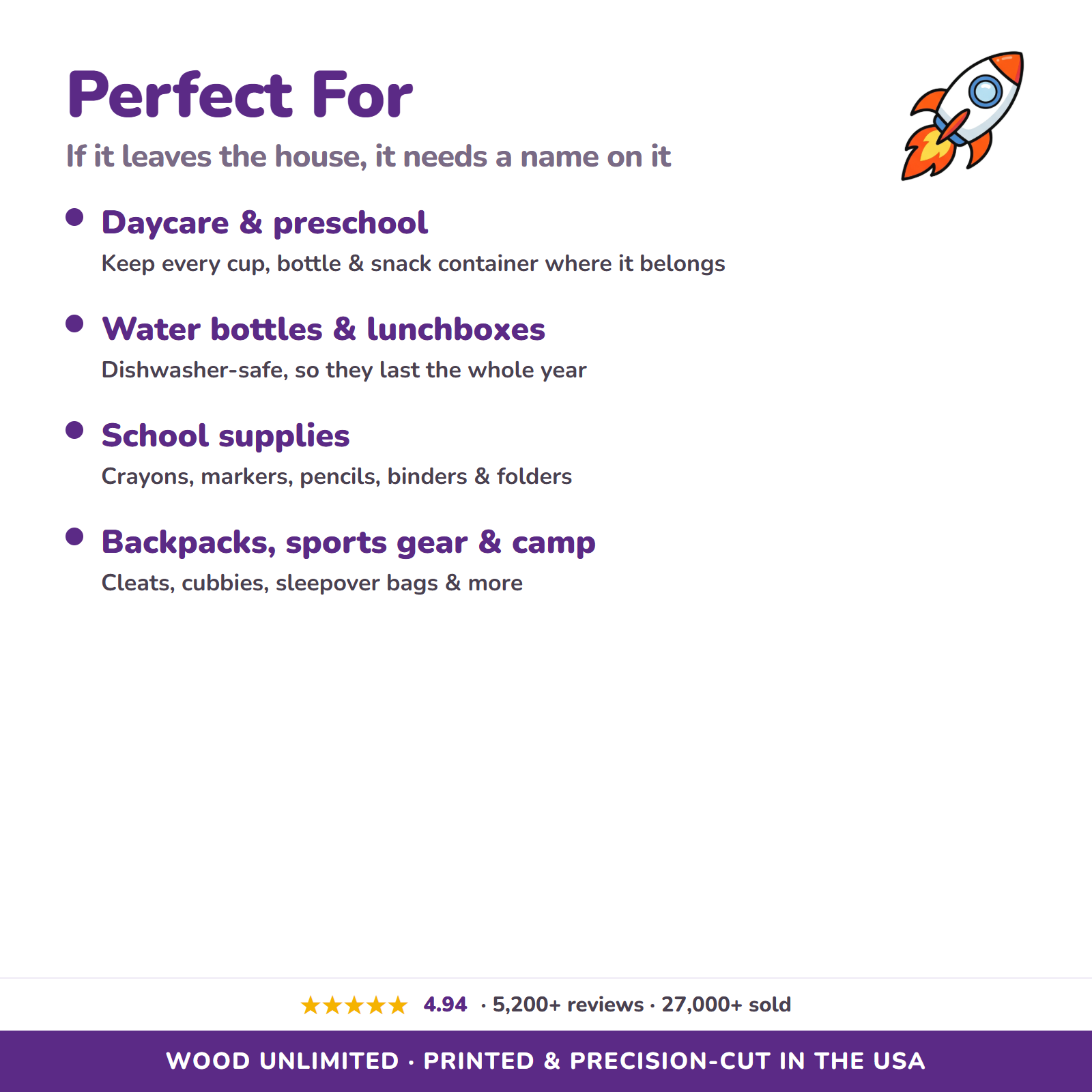 Space name labels for daycare school and gifts
