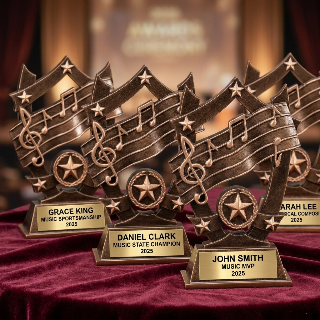 Music Trophy Award | Personalized | Custom Engraved | Music Award | Musician Gift | Music Teacher Appreciation | Band Award - View 6