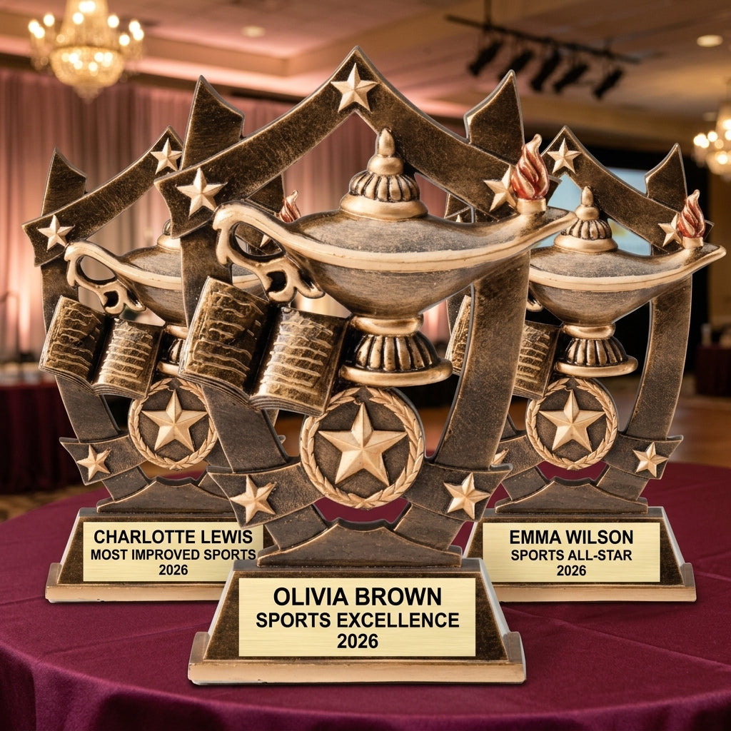 Sports Award Trophy | Personalized | Custom Engraved | Resin | Team Award | Achievement Recognition - View 6