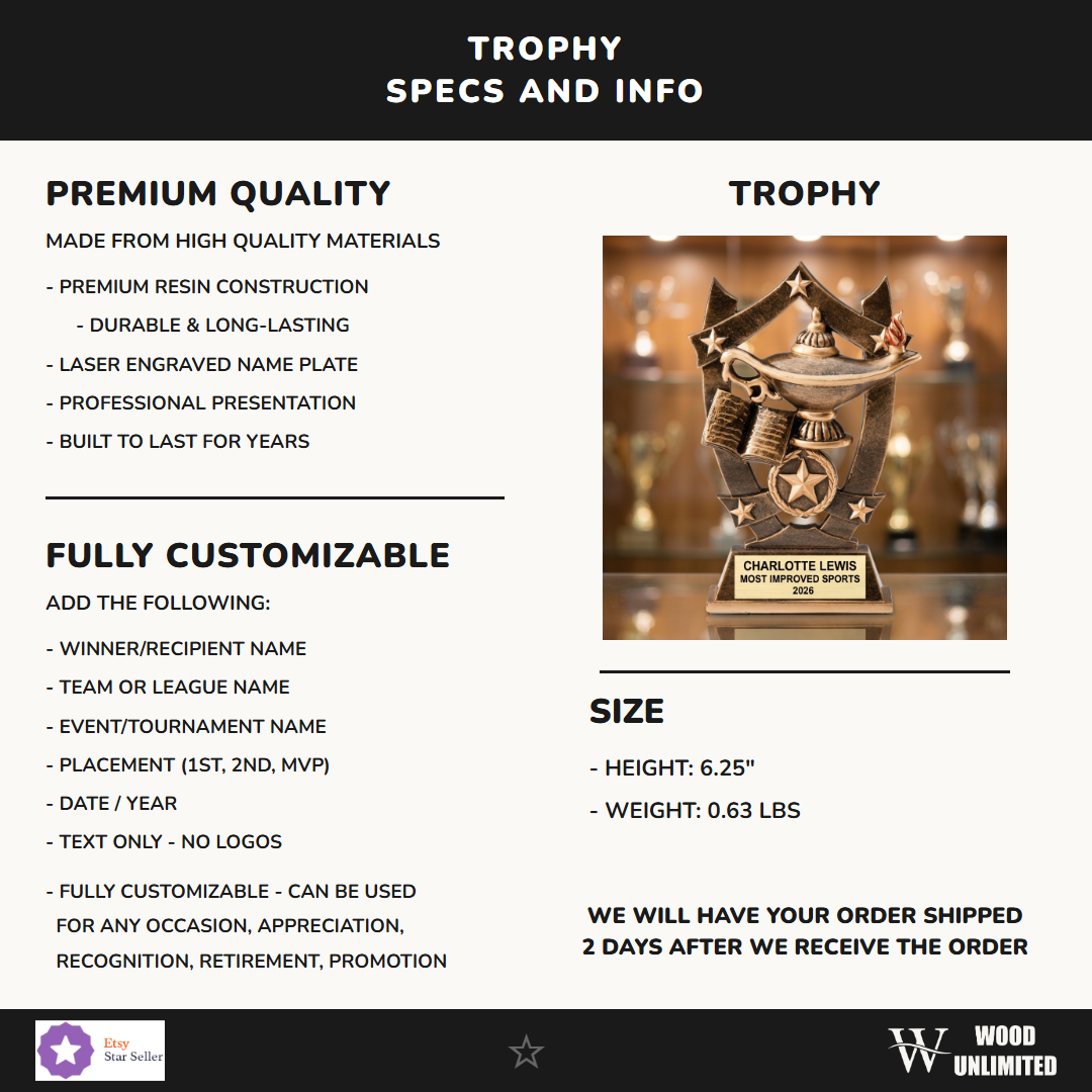 Sports Award Trophy 6.25"