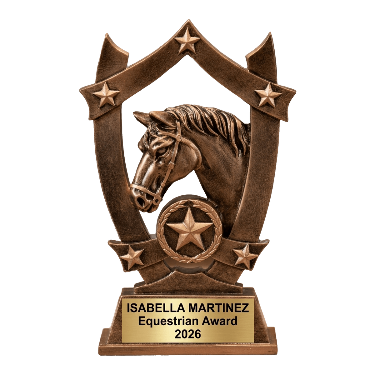 Equestrian Trophy Award | Personalized Horse Award | Custom Engraved | Equestrian Gift | Horse Show Award | 3D Horse Statue