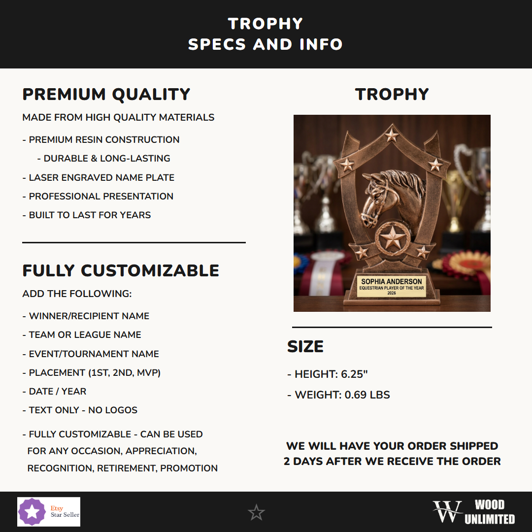 Equestrian Award Trophy 6.25"