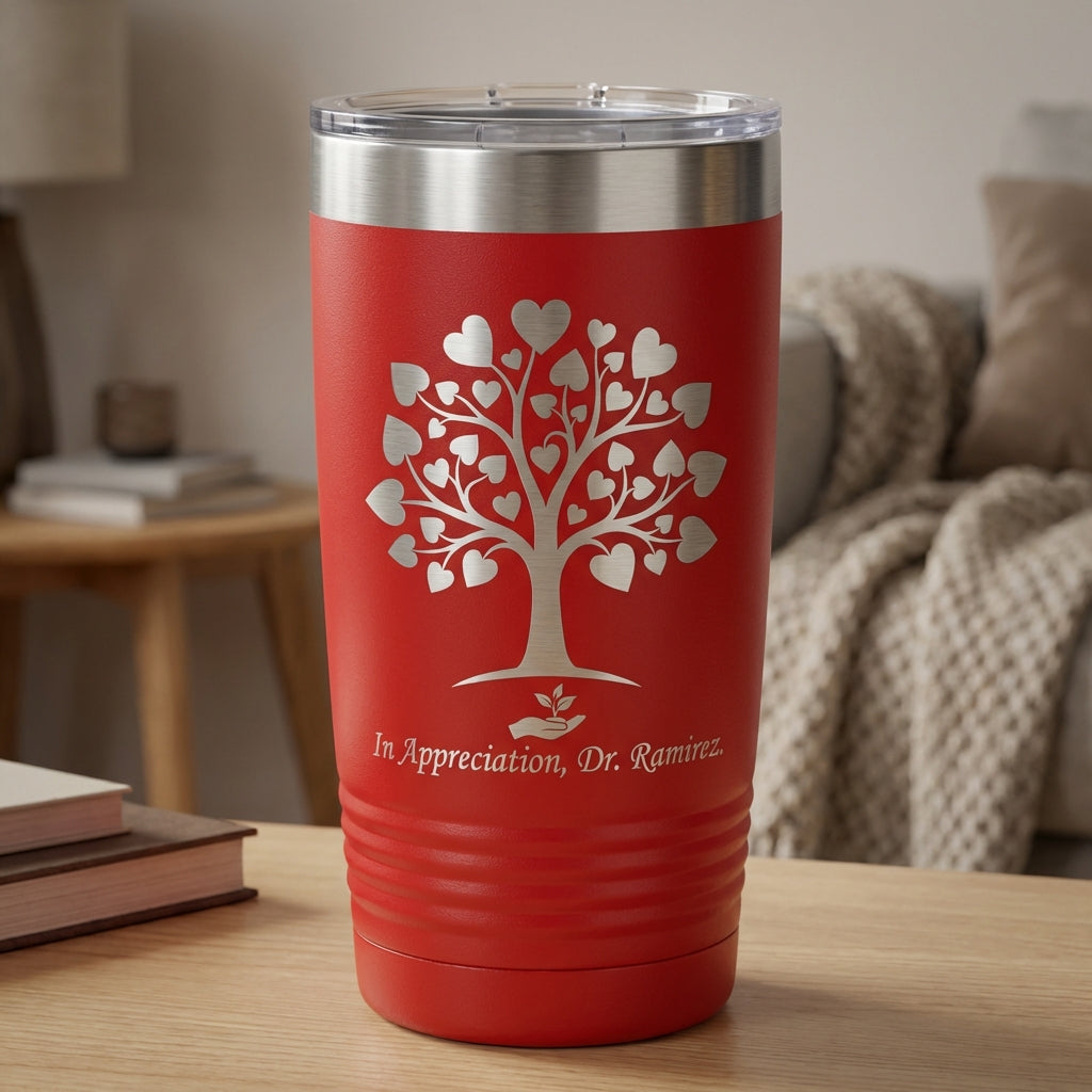 Personalized Appreciation Gift Tumbler, Professional Thank You Gift, Custom Name Travel Mug, Laser Engraved Stainless Steel Durable - View 1