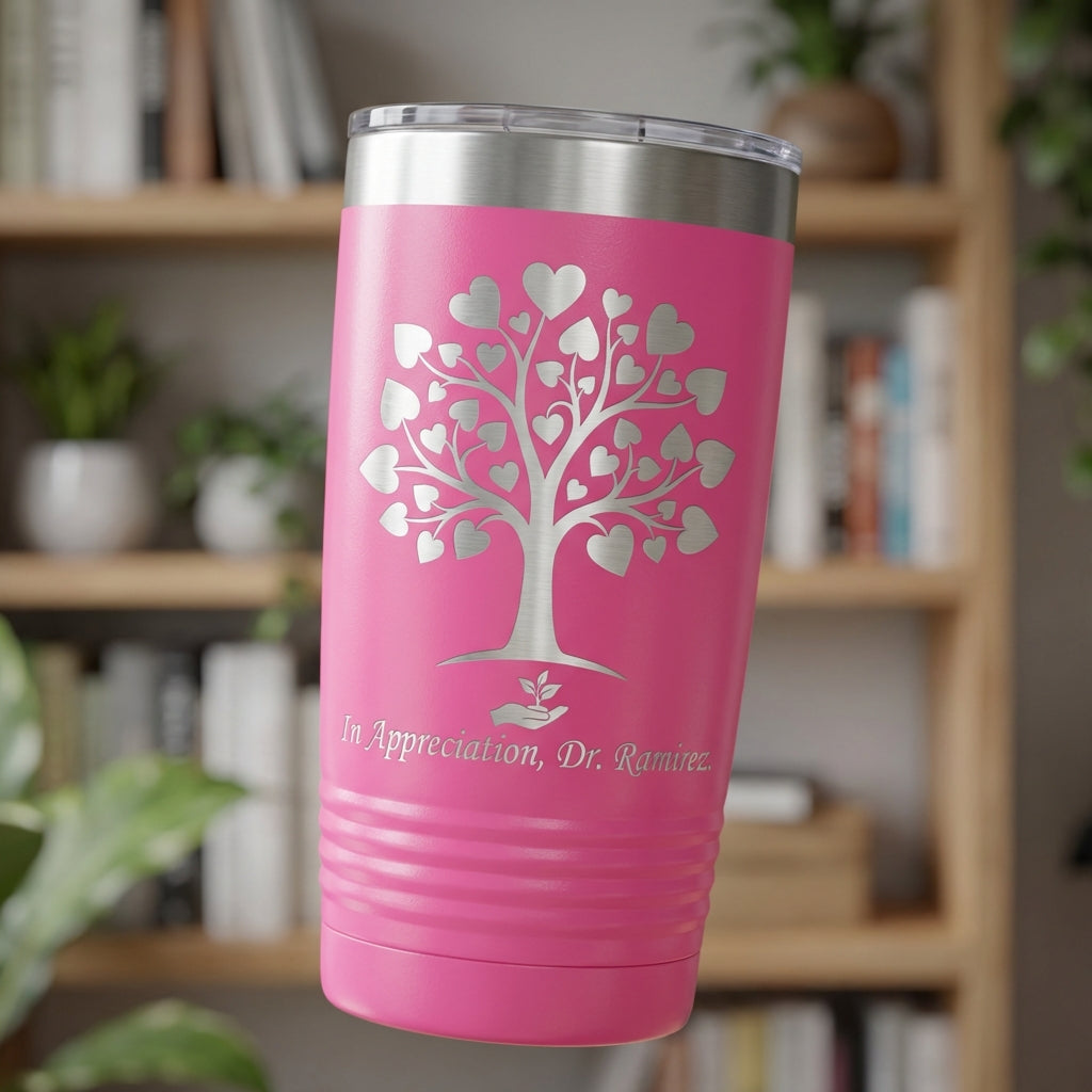 Personalized Appreciation Gift Tumbler, Professional Thank You Gift, Custom Name Travel Mug, Laser Engraved Stainless Steel Durable - View 3