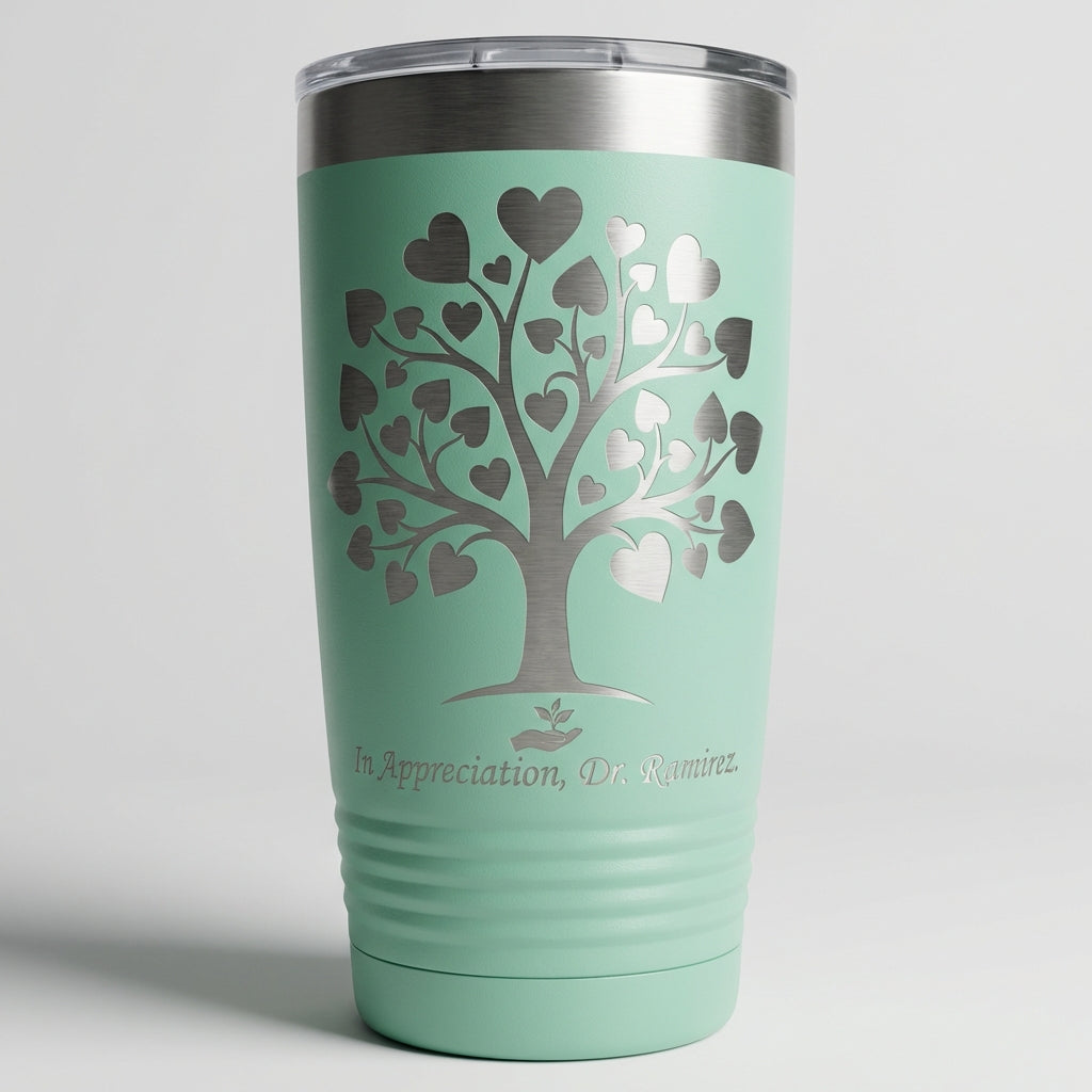 Personalized Appreciation Gift Tumbler, Professional Thank You Gift, Custom Name Travel Mug, Laser Engraved Stainless Steel Durable - View 4
