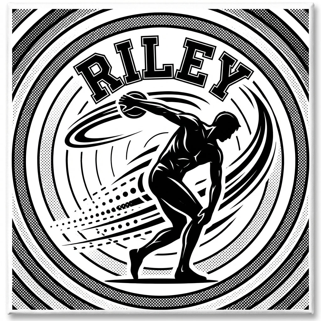 Personalized Discus Thrower Tumbler - Custom Track and Field Gift, Sports Team Award Tumbler