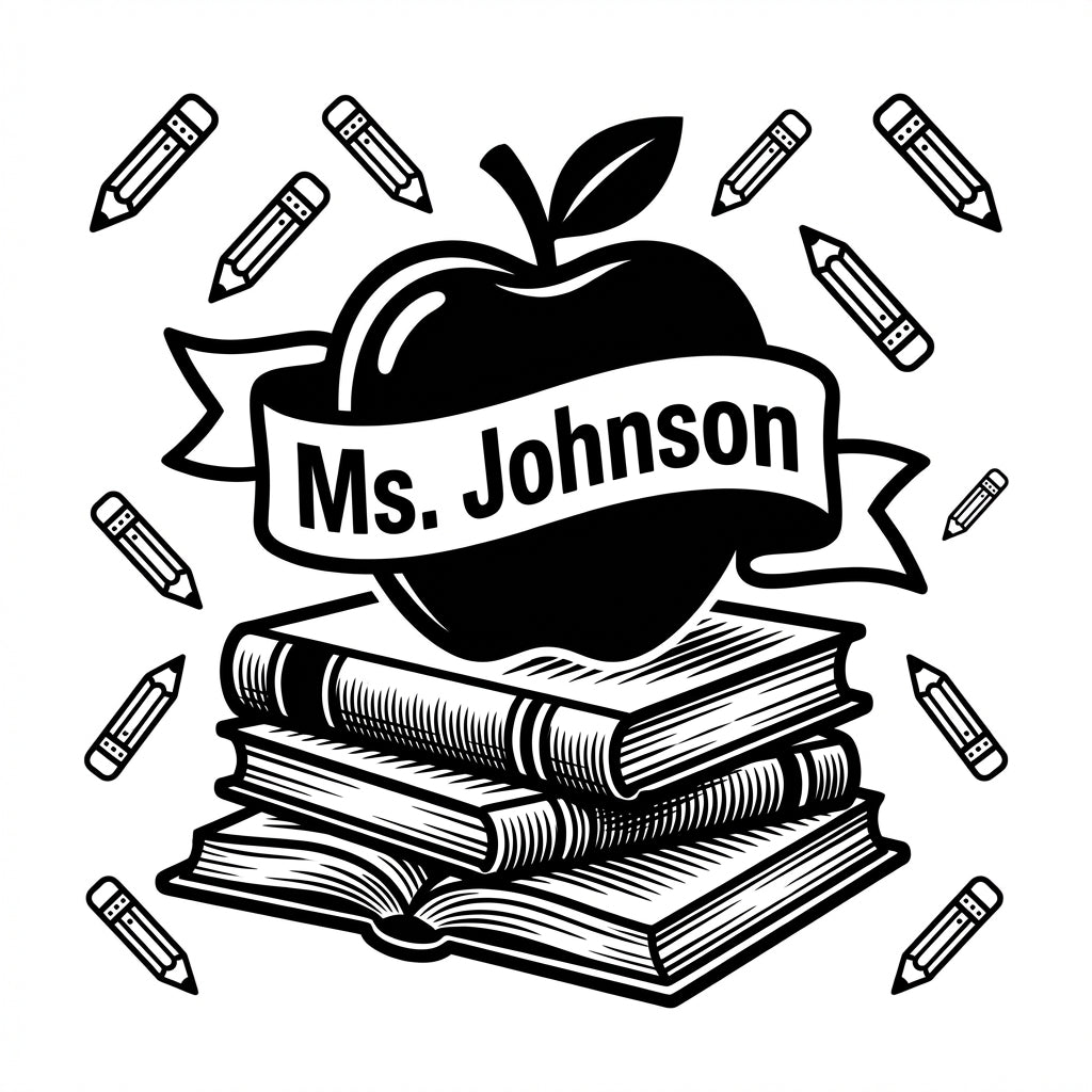 Personalized Teacher Appreciation Apple Tumbler - Custom Gift for Ms. Johnson, End of Year Teacher Gift