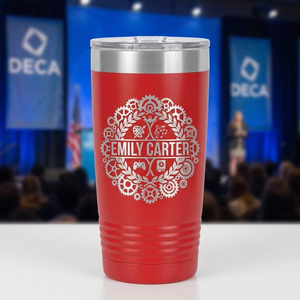Personalized Hobbyist Tumbler Gift - Custom Name Engraved - Multifaceted Achievement Design - Laser Etched Steel