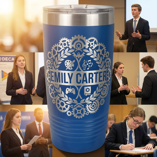 Personalized Hobbyist Tumbler Gift - Custom Name Engraved - Multifaceted Achievement Design - Laser Etched Steel