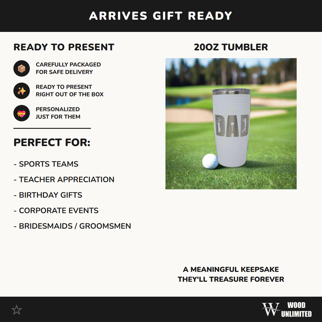 Golf Tumbler Valentines 20oz