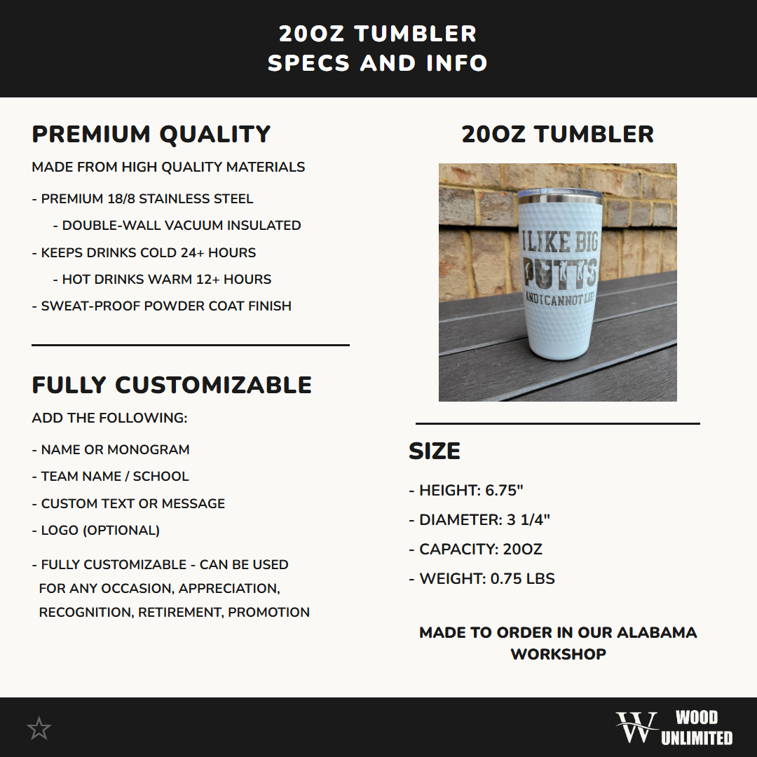 Personalized Custom Engraved Tumbler Laser Engraved Custom Drinkware - Double Wall Vacuum Insulated Gift for Her Him