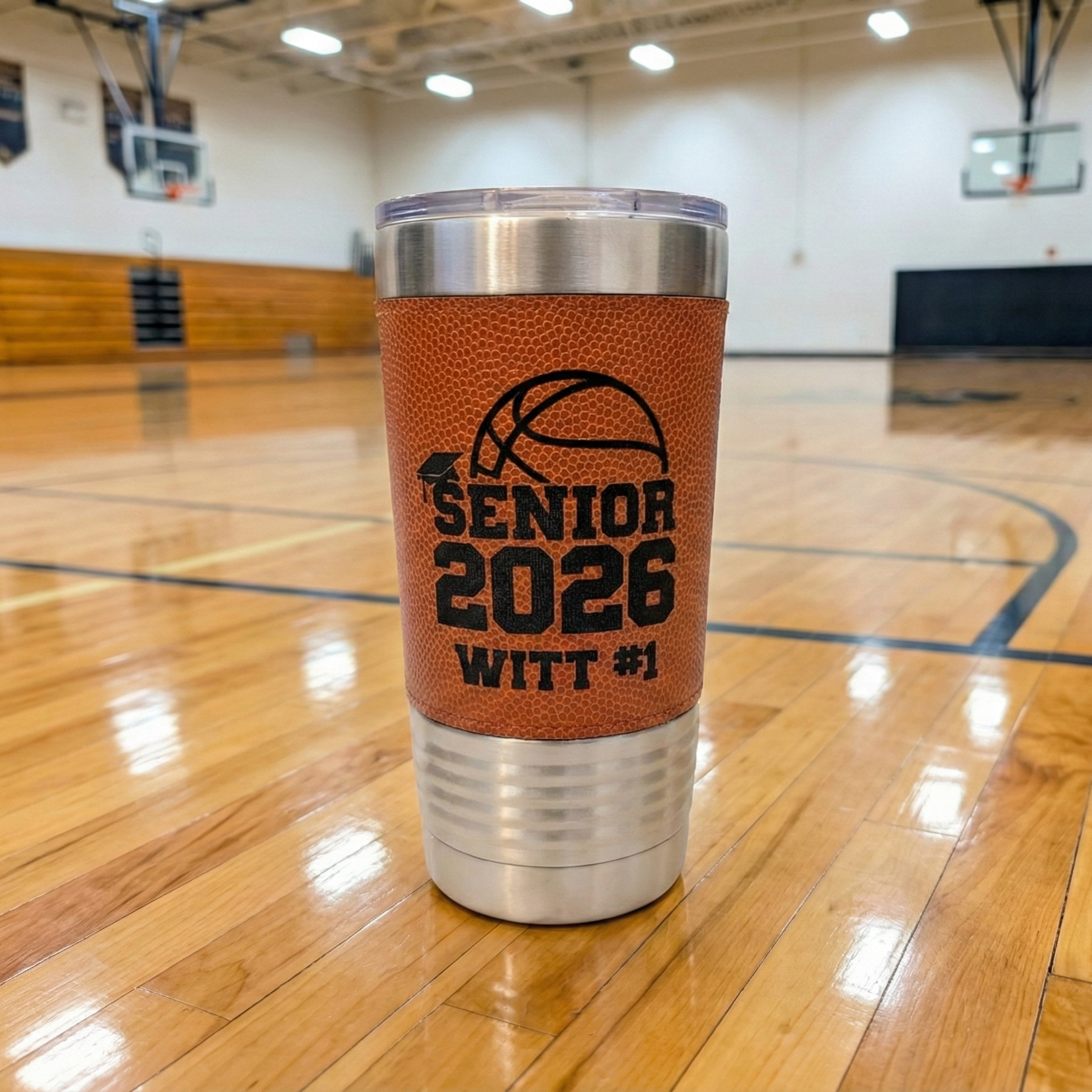 Senior 2026 Basketball Tumbler - Single tumbler view