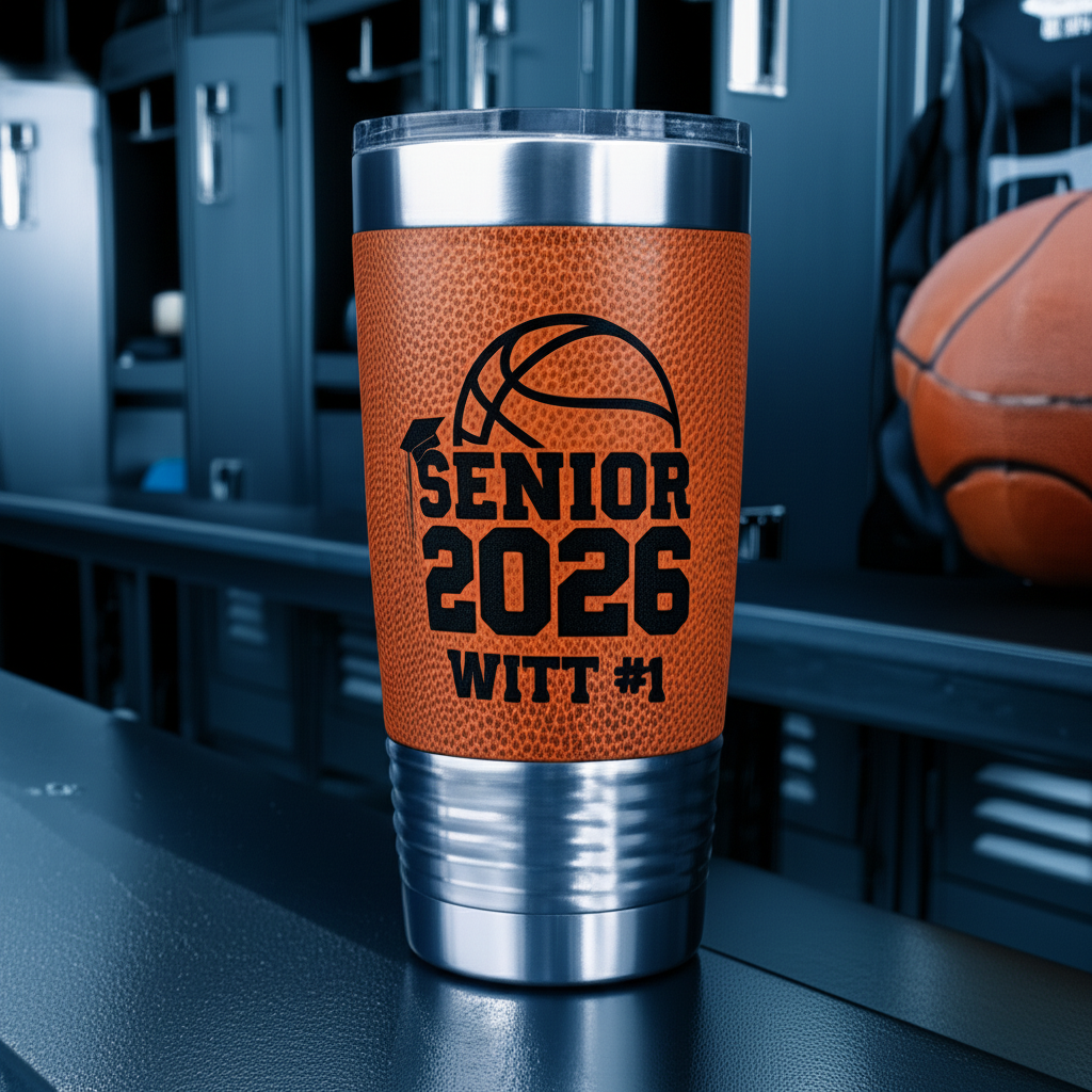 Senior 2026 Basketball Tumbler - Locker room