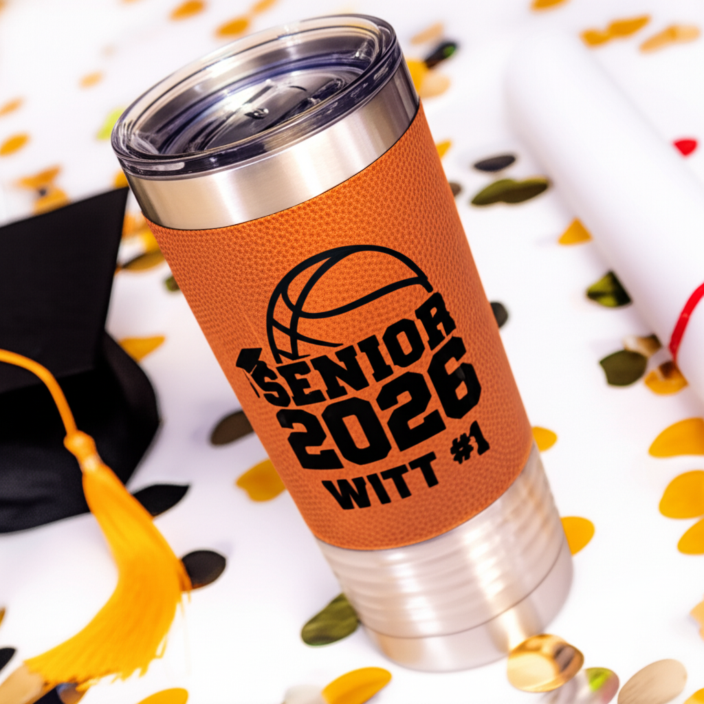 Senior 2026 Basketball Tumbler - Graduation celebration