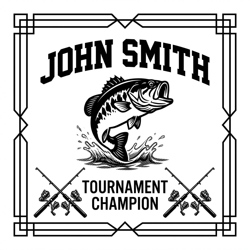 Personalized Bass Fishing Tumbler - Custom Laser Engraved Gift for Tournament Champion, Fisherman Gift
