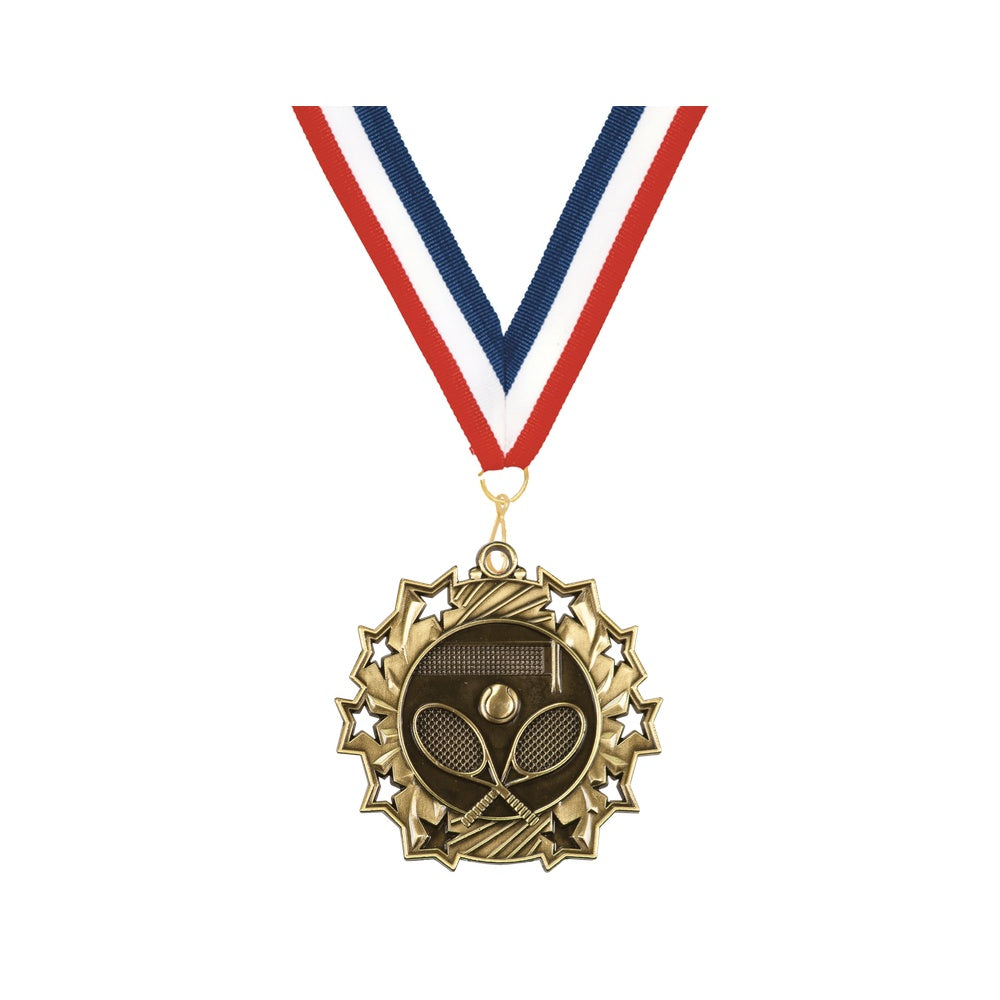 Personalized Tennis Team Medals, Tennis Player Medallions with Neck Ribbon, Tennis Player Awards for Players and Coaches -...