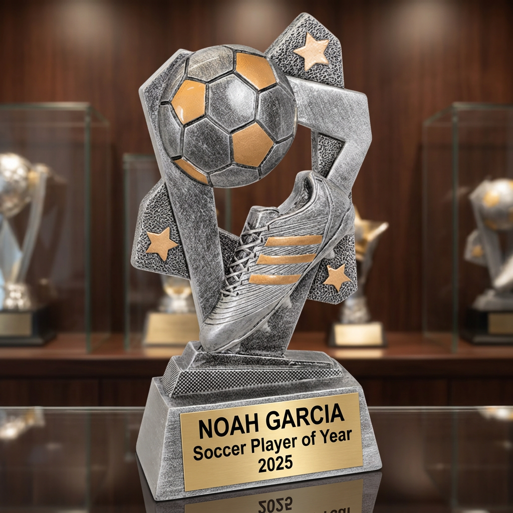 Soccer Trophy | Personalized Soccer Award | Custom Engraved Trophy | Team Gift | Soccer MVP | End of Season Trophy - View 1