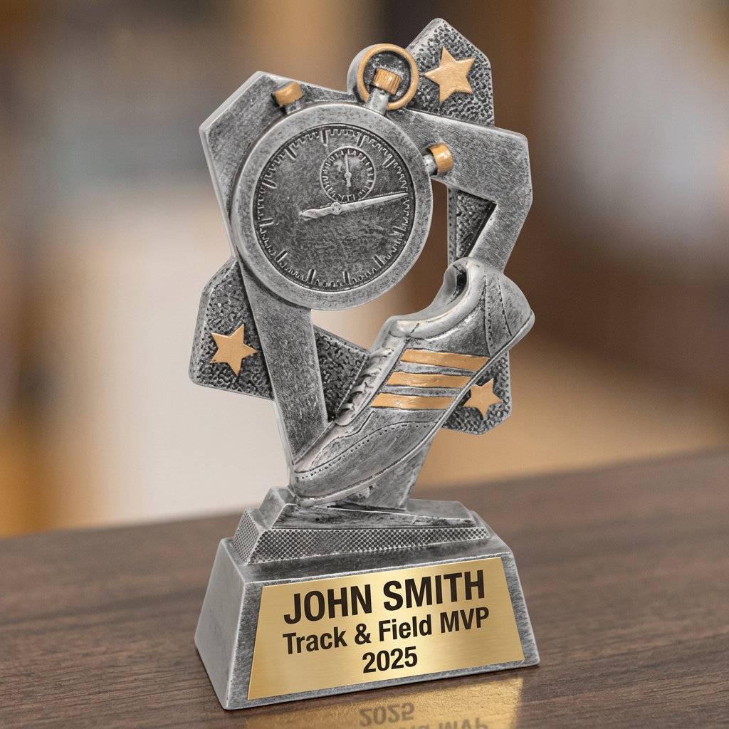 Personalized Track & Field Trophy | Custom Award | Laser Engraved | Sports Achievement | Team Gift - View 1