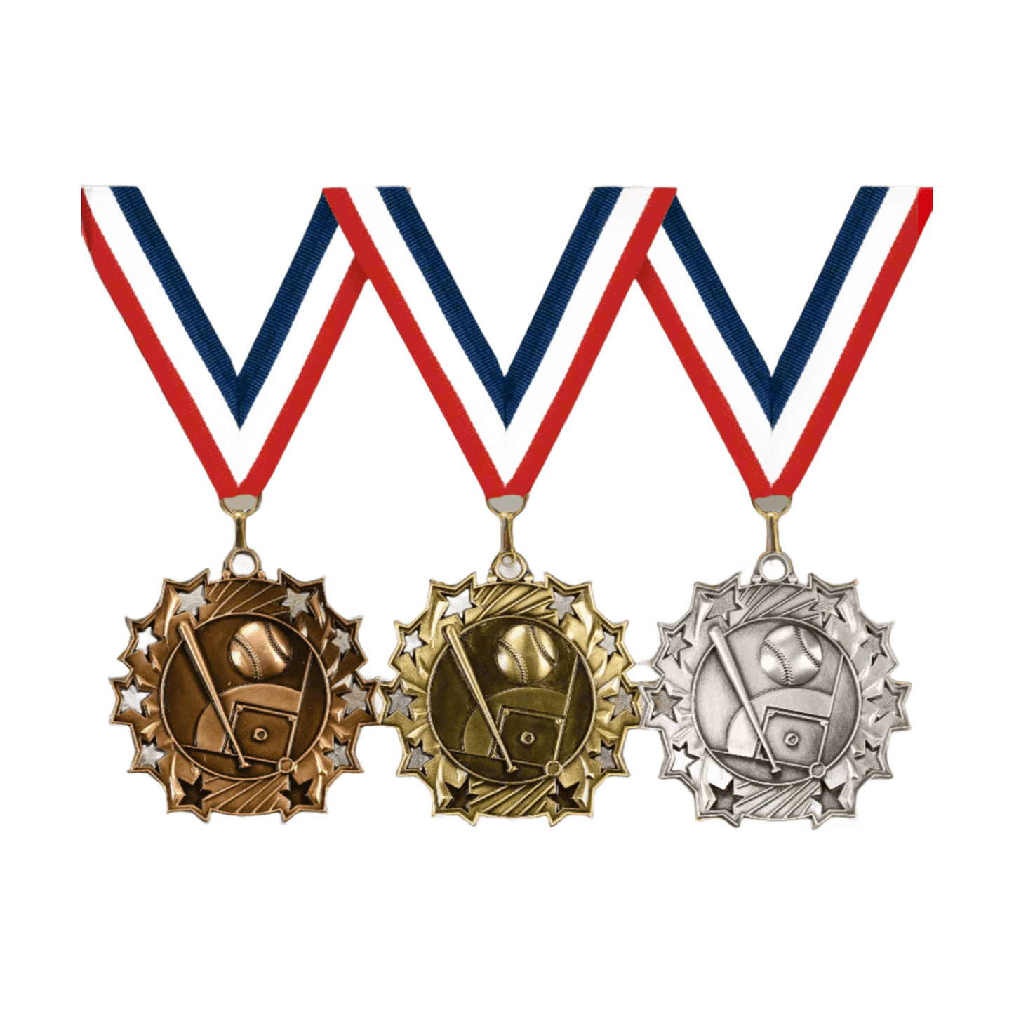 2 1/4" Baseball Team Bulk Medals for Tournaments, Championships, Teams and Coaches