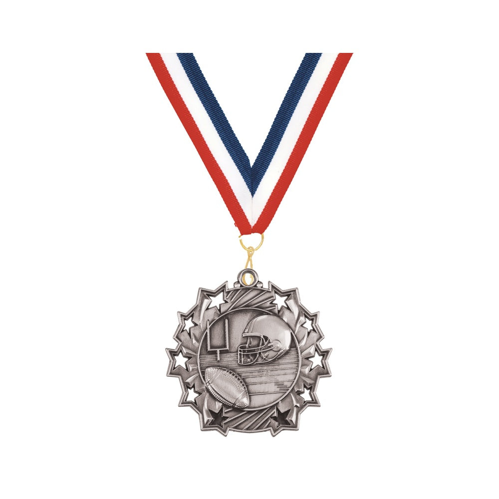 Personalized Football Team Medals, Football Player Medallions with Neck Ribbon, Football Player Awards for Players and Coaches
