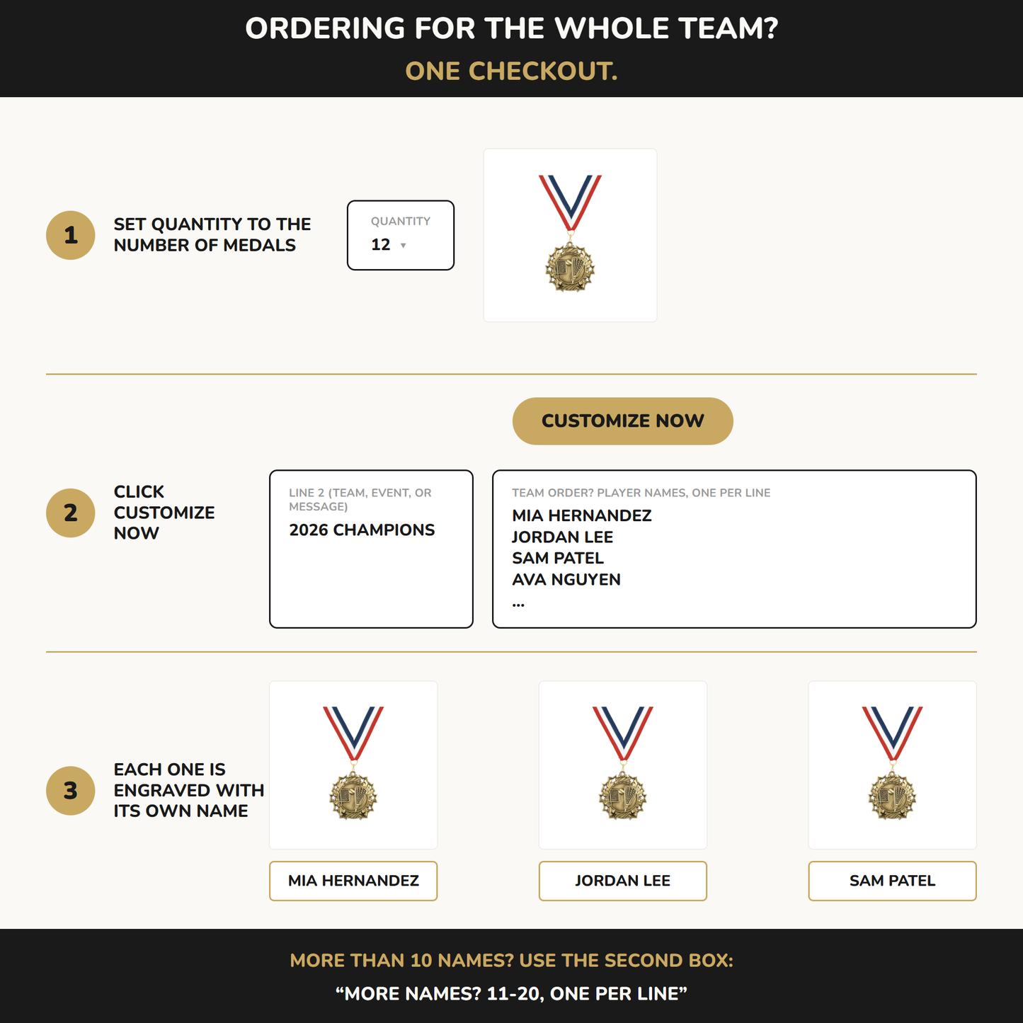 Personalized Lacrosse Team Medals, Lacrosse Player Medallions with Neck Ribbon, Lacrosse Player Awards for Players and Coaches