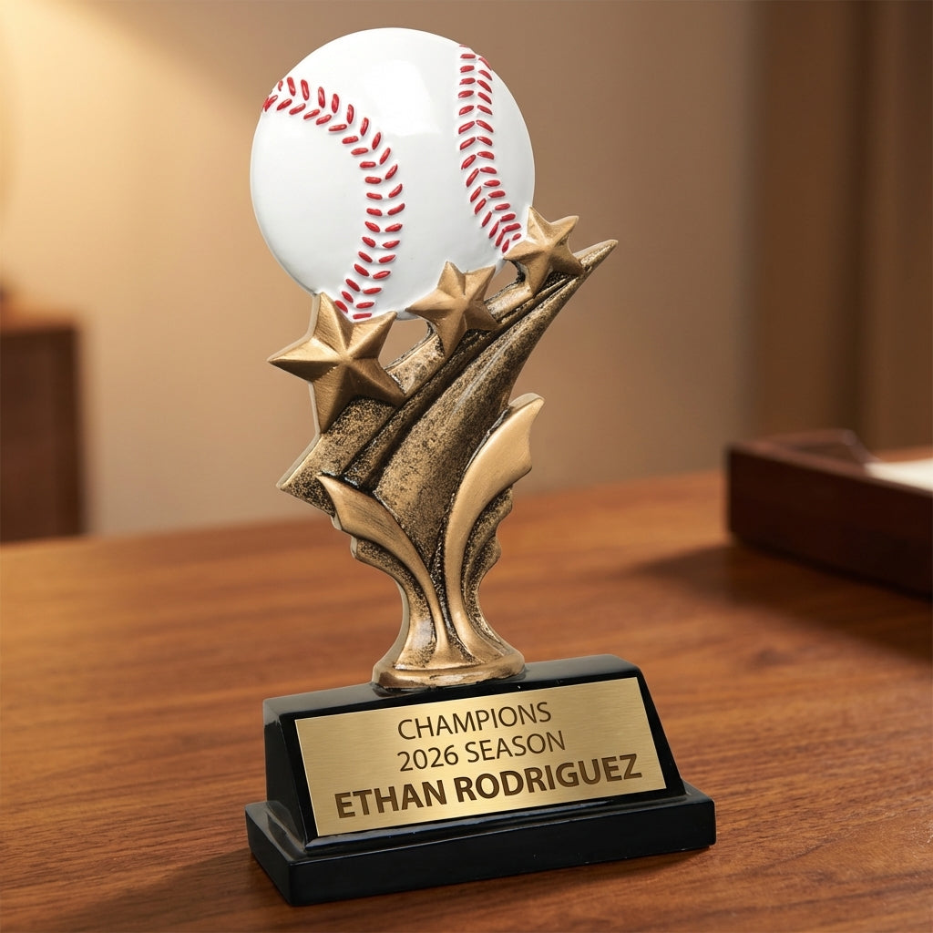 Personalized Sports Trophy 5.5" - Custom Engraved TS for Team, Coach & MVP - View 2