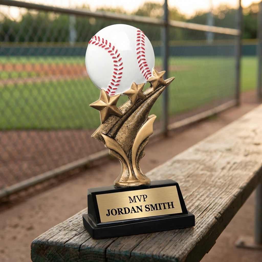 Personalized Sports Trophy 5.5" - Custom Engraved TS for Team, Coach & MVP - View 3