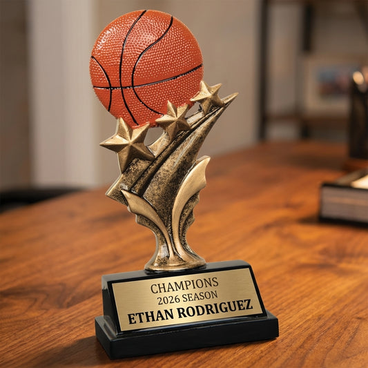 Personalized Sports Trophy 5.5" - Custom Engraved TS for Team, Coach & MVP - View 2