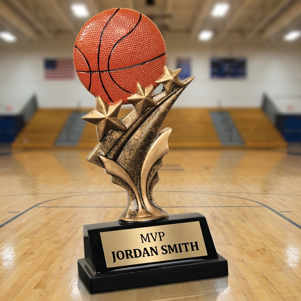Personalized Sports Trophy 5.5" - Custom Engraved TS for Team, Coach & MVP - View 3