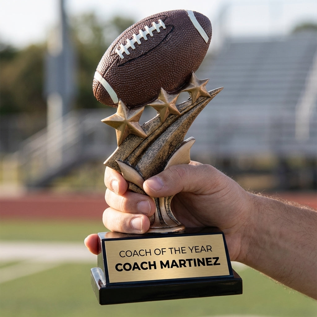 Personalized Sports Trophy 5.5" - Custom Engraved TS for Team, Coach & MVP - View 5