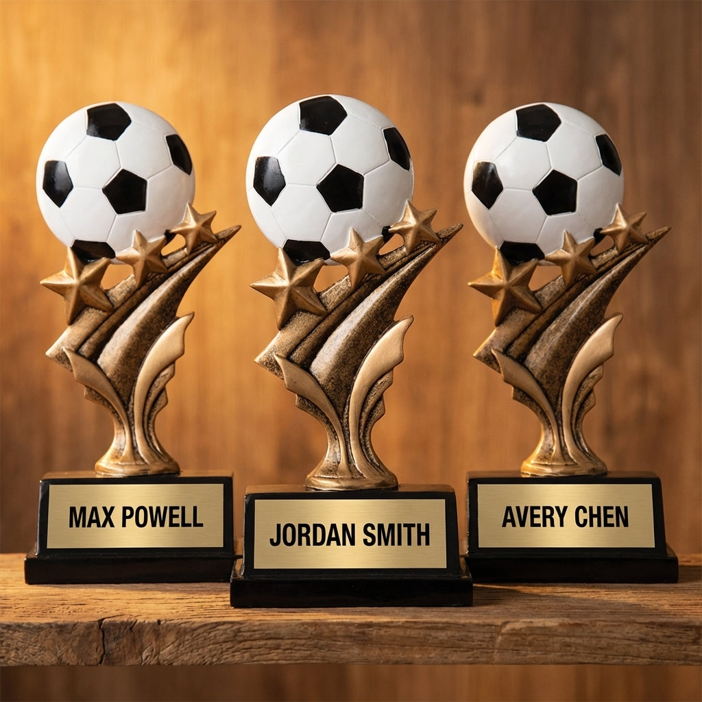Personalized Soccer Trophy 5.5" - Custom Engraved TS for Team, Coach & MVP - View 4