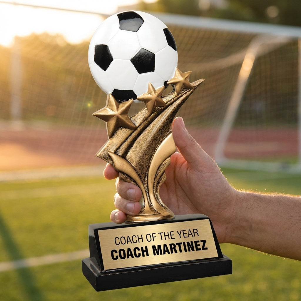 Personalized Soccer Trophy 5.5" - Custom Engraved TS for Team, Coach & MVP - View 5