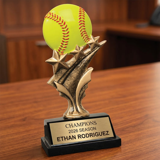 Personalized Sports Trophy 5.5" - Custom Engraved TS for Team, Coach & MVP - View 2