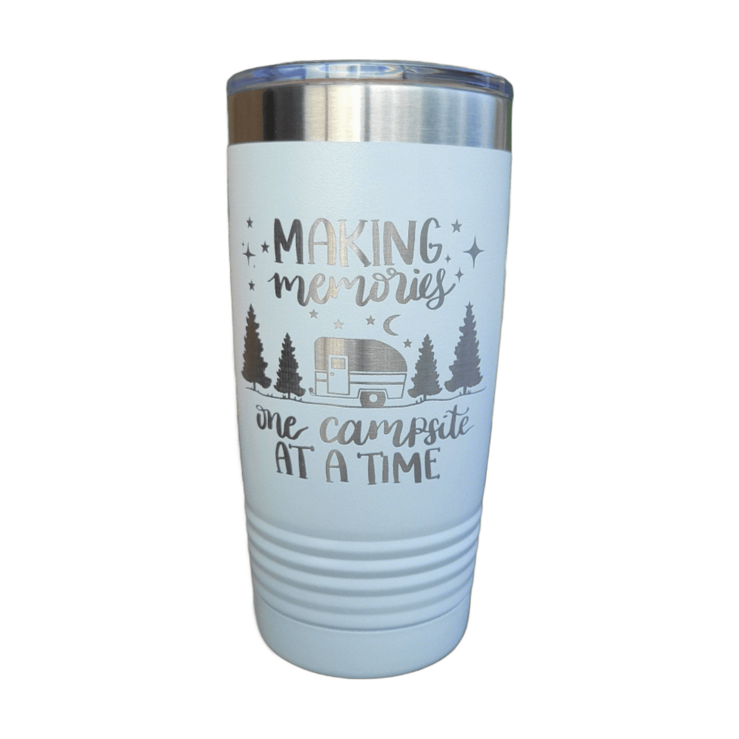 Camping Themed Insulated Tumbler, Engraved 20oz Insulated Tumbler - Hiking Tumbler - Making Memories Tumbler