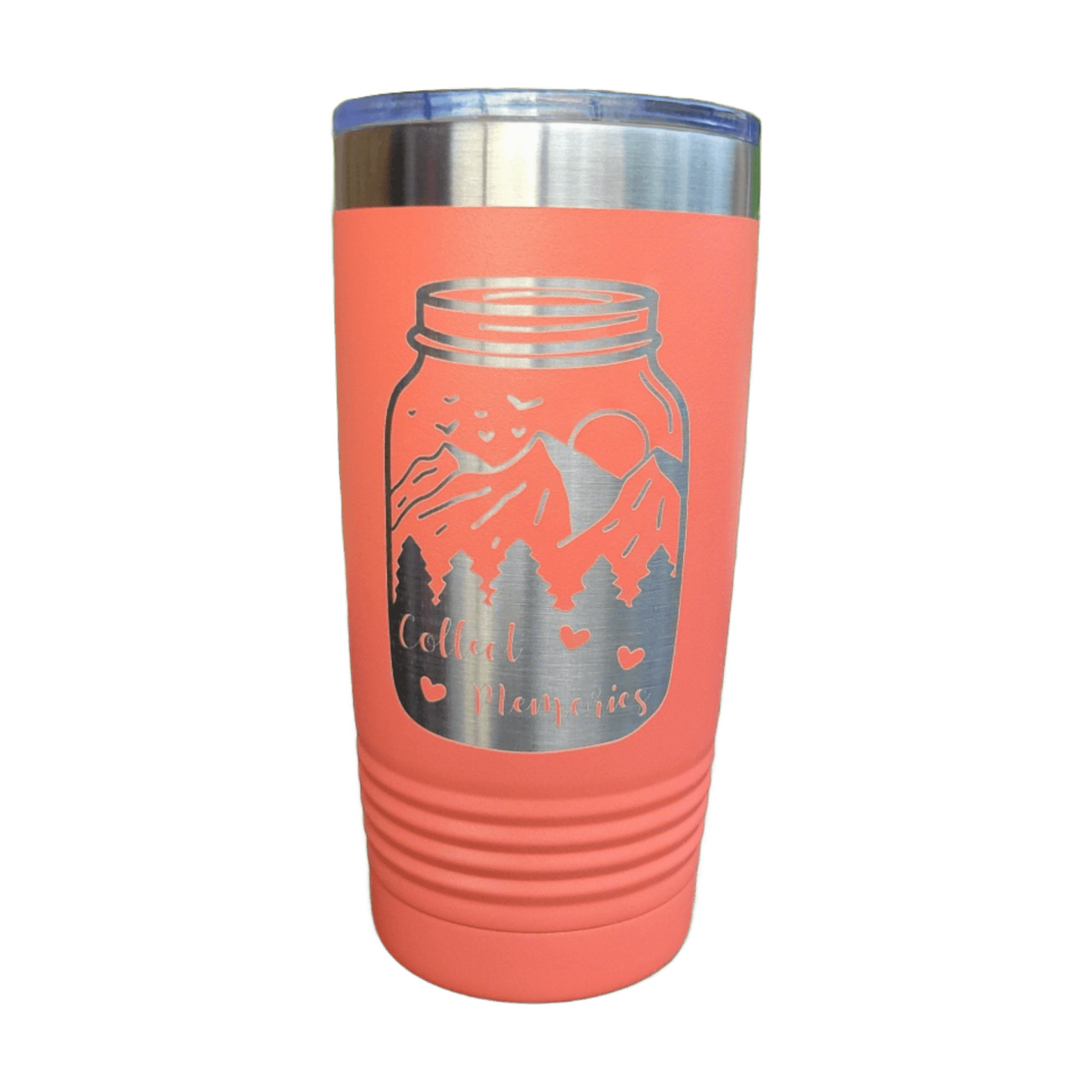 Camping Themed Insulated Tumbler, Engraved 20oz Insulated Tumbler / Bottle - Hiking Tumbler - Collecting Memories Tumbler