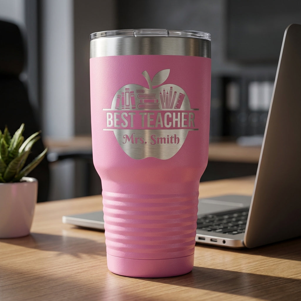 Personalized Teacher Gift Tumbler - Teacher Appreciation - Durable Engraving - Custom Name - View 4