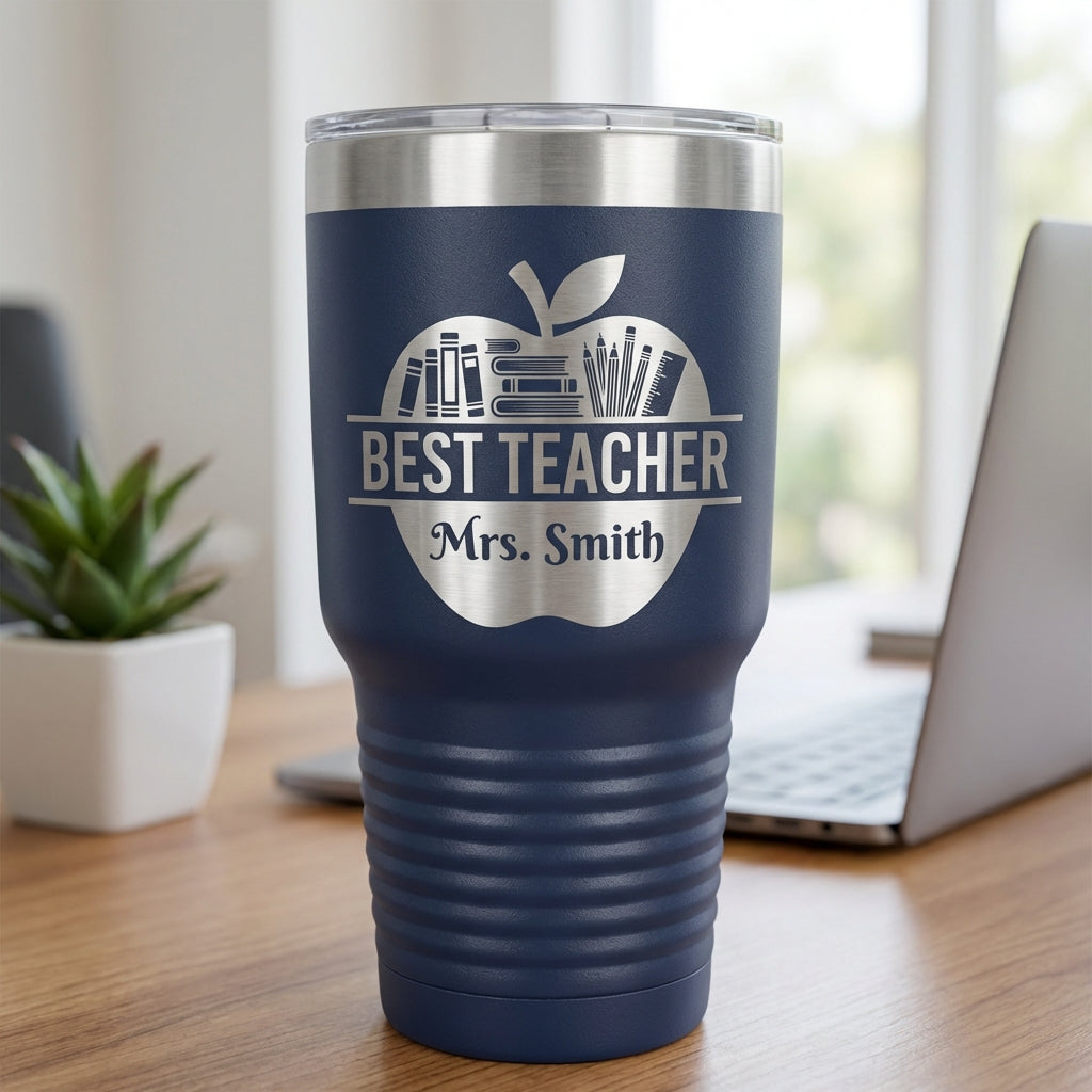 Personalized Teacher Gift Tumbler - Teacher Appreciation - Durable Engraving - Custom Name - View 6
