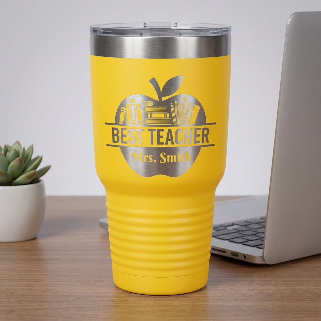 Personalized Teacher Gift Tumbler - Teacher Appreciation - Durable Engraving - Custom Name - View 8