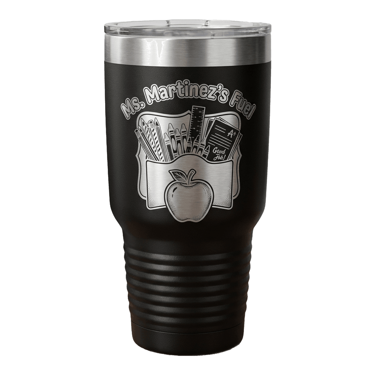 Personalized Teacher Gift Tumbler - End of Year Teacher Appreciation - Custom Name Laser Engraved School Fuel Mug