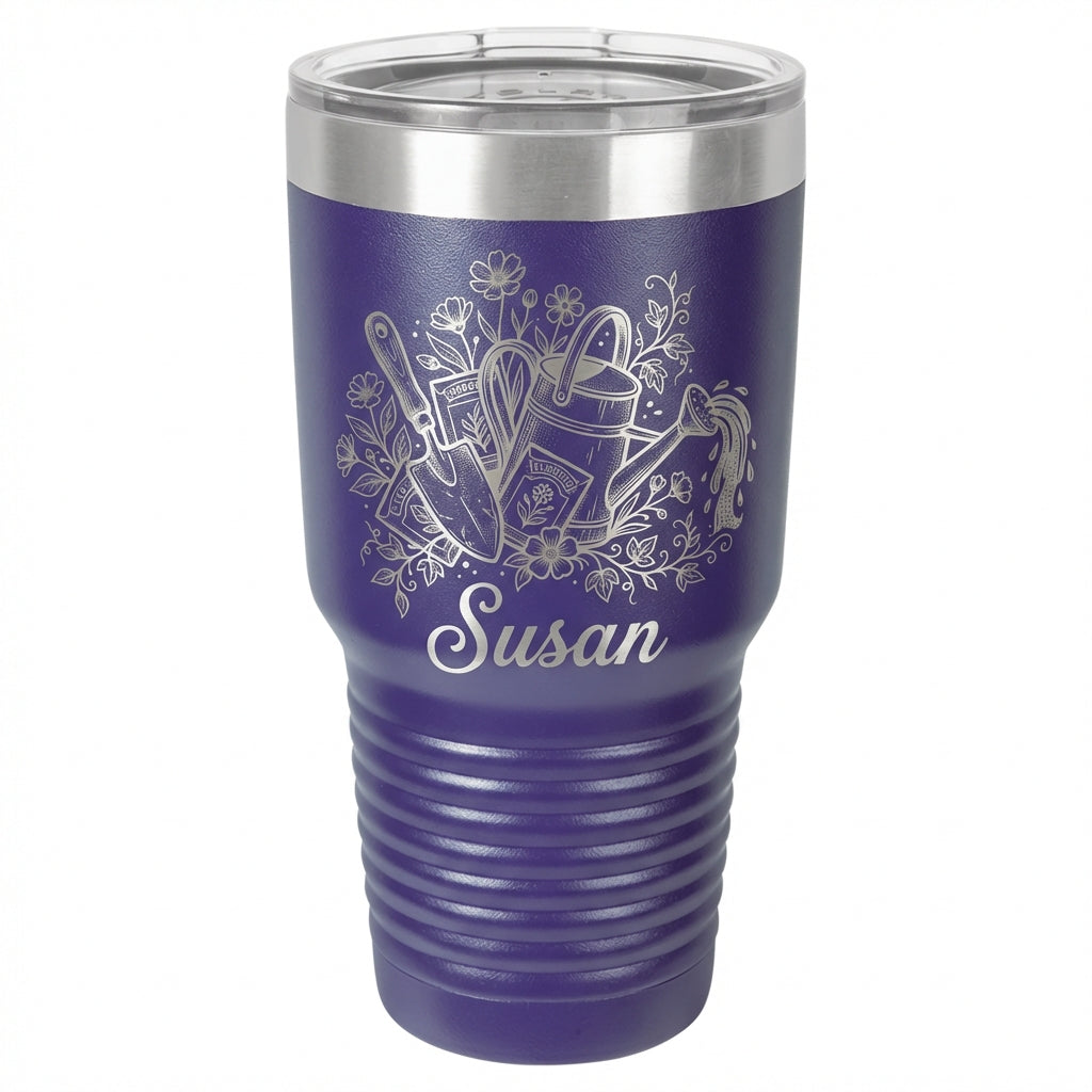 Personalized Gardener Tumbler, Custom Gardening Gift for Her, Mother's Day Birthday Gift, Laser Engraved Garden Lover Mug, Durable Steel - View 5