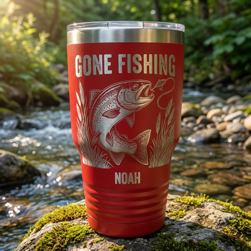 Personalized Fishing Tumbler - Color Variant 2