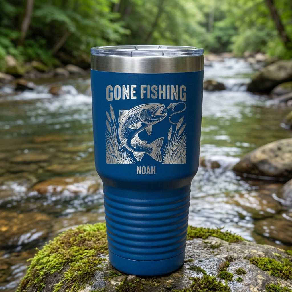 Personalized Fishing Tumbler - Color Variant 3