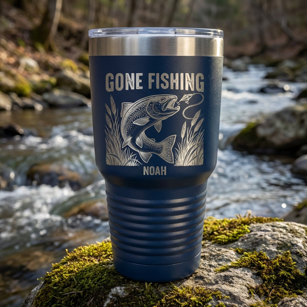 Personalized Fishing Tumbler - Color Variant 4