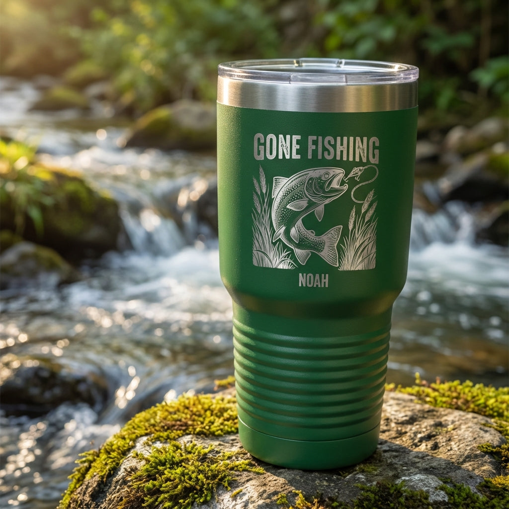 Personalized Fishing Tumbler - Color Variant 7